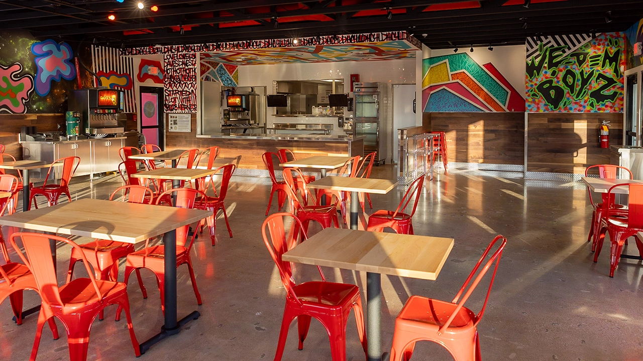 Inside Our Fried Chicken Restaurant in Arlington(Cooper St) 