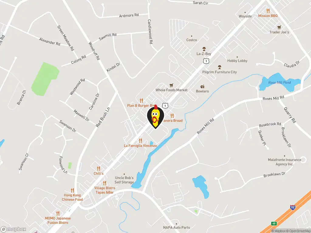 Map image with a marker at Dave's Hot Chicken, 1611 Boston Post Rd., Milford, CT, 06460, United States. Click for directions.