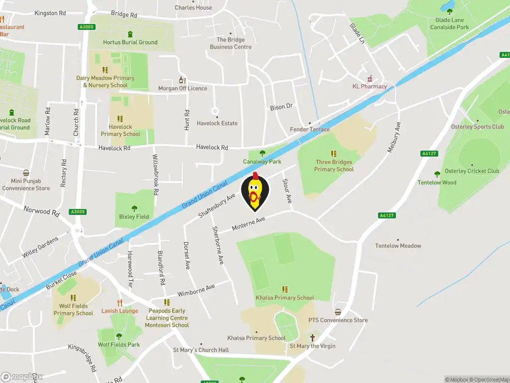 Map image with a marker at Dave's Hot Chicken, 40 Shaftesbury Ave, London, W1D 7ER, United Kingdom. Click for directions.