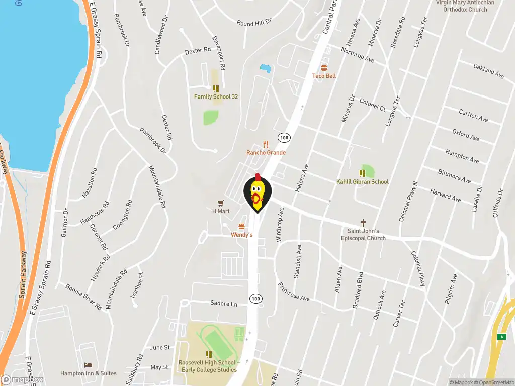 Map image with a marker at Yonkers, NY - Central Park Ave., 2500 Central Park Ave, Yonkers, NY, 10710, United States. Click for directions.